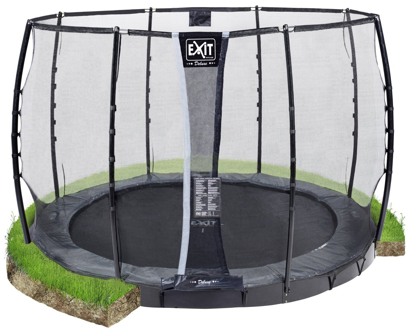 EXIT Supreme Groundlevel ø 305 cm (10ft) met veiligheidsnet Grey - Grijs